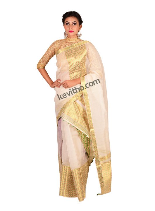 golden mekhela chador