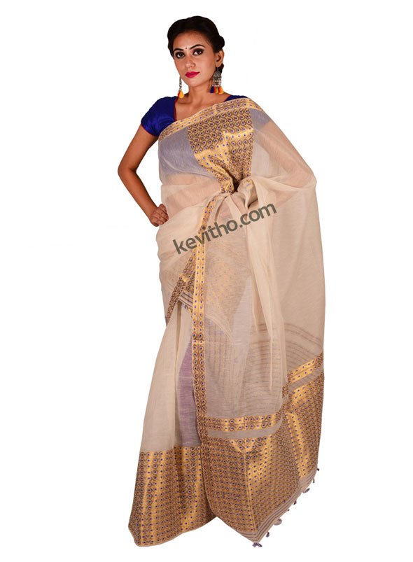 golden mekhela chador